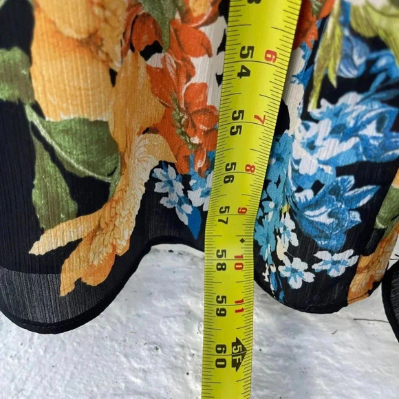 Zara Womens Elegant Floral Print Long Flowy Stylish Jumpsuit Multicolor Sz M - Picture 4 of 11